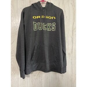 OREGON‎ DUCKS:Sweater Hoodie Pullover Dark Gray Embroidered College Men's Size M